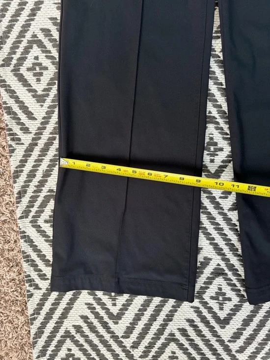 Vuori Pants Women Sz S Black Meta Wide Leg Trouser Stretch Pintuck Office EUC - Picture 11 of 16
